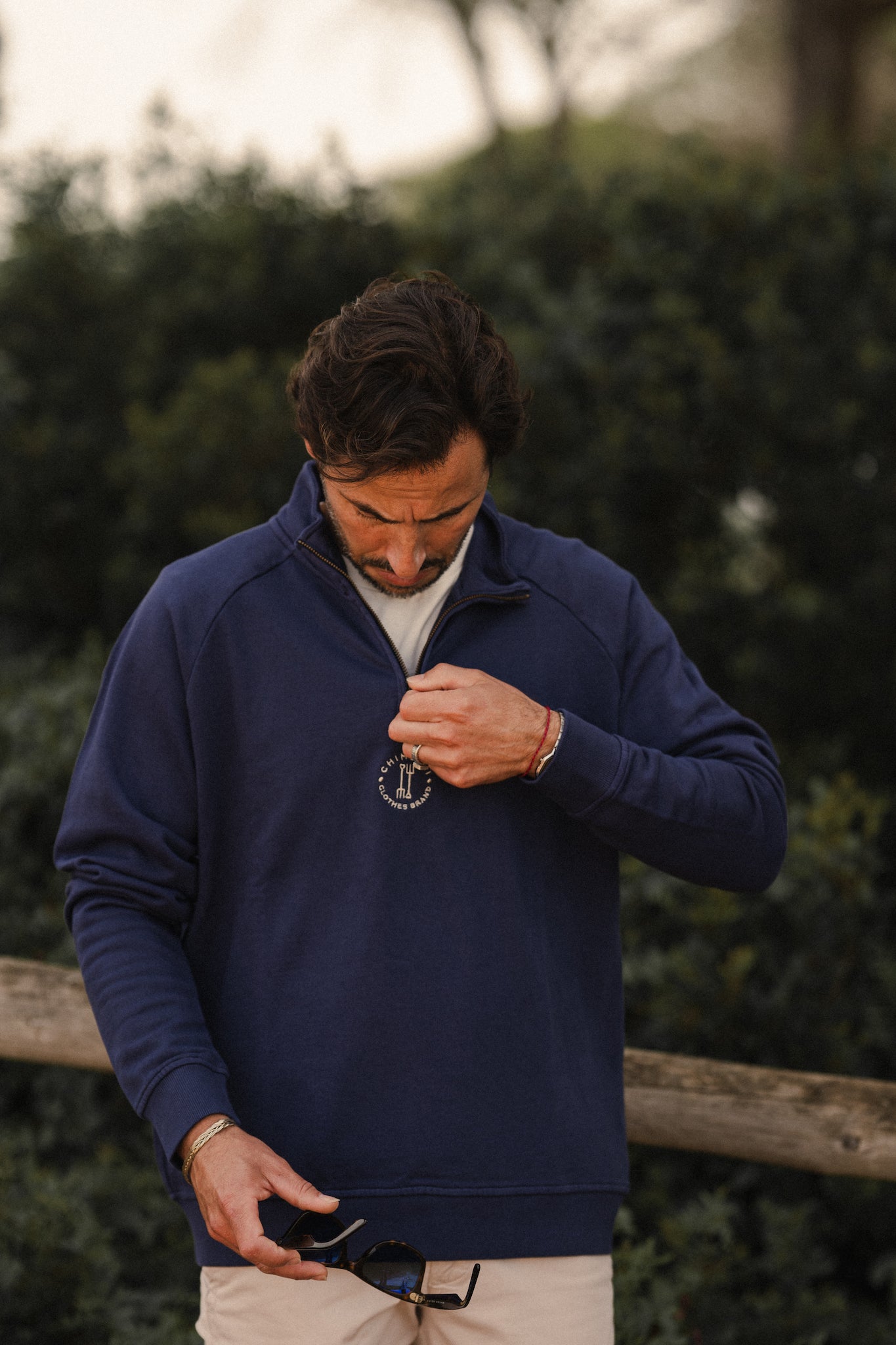 SUDADERA HALF ZIP CHIMBIRI AZUL