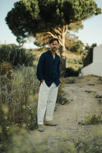 CAMISA LINO MARINO