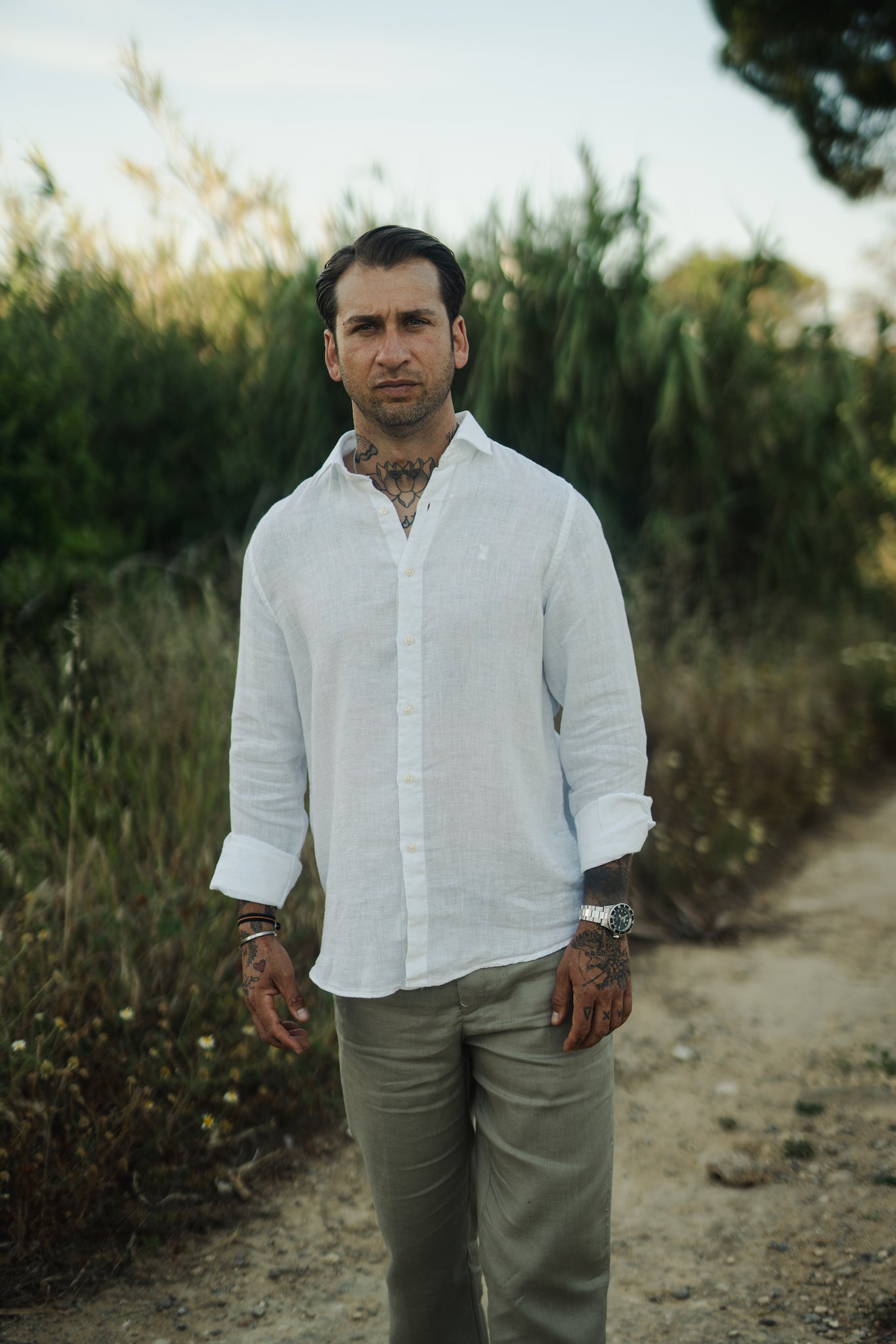 CAMISA LINO BLANCO