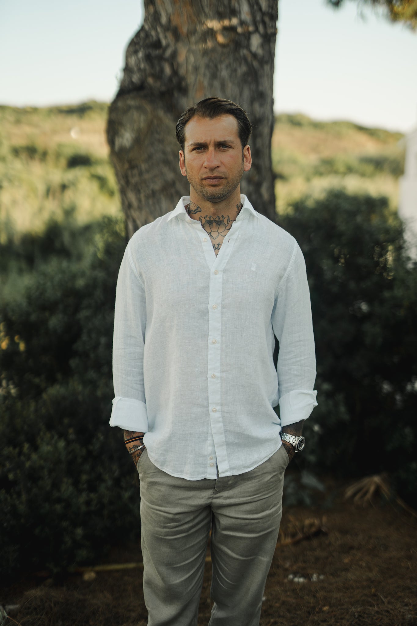 CAMISA LINO BLANCO