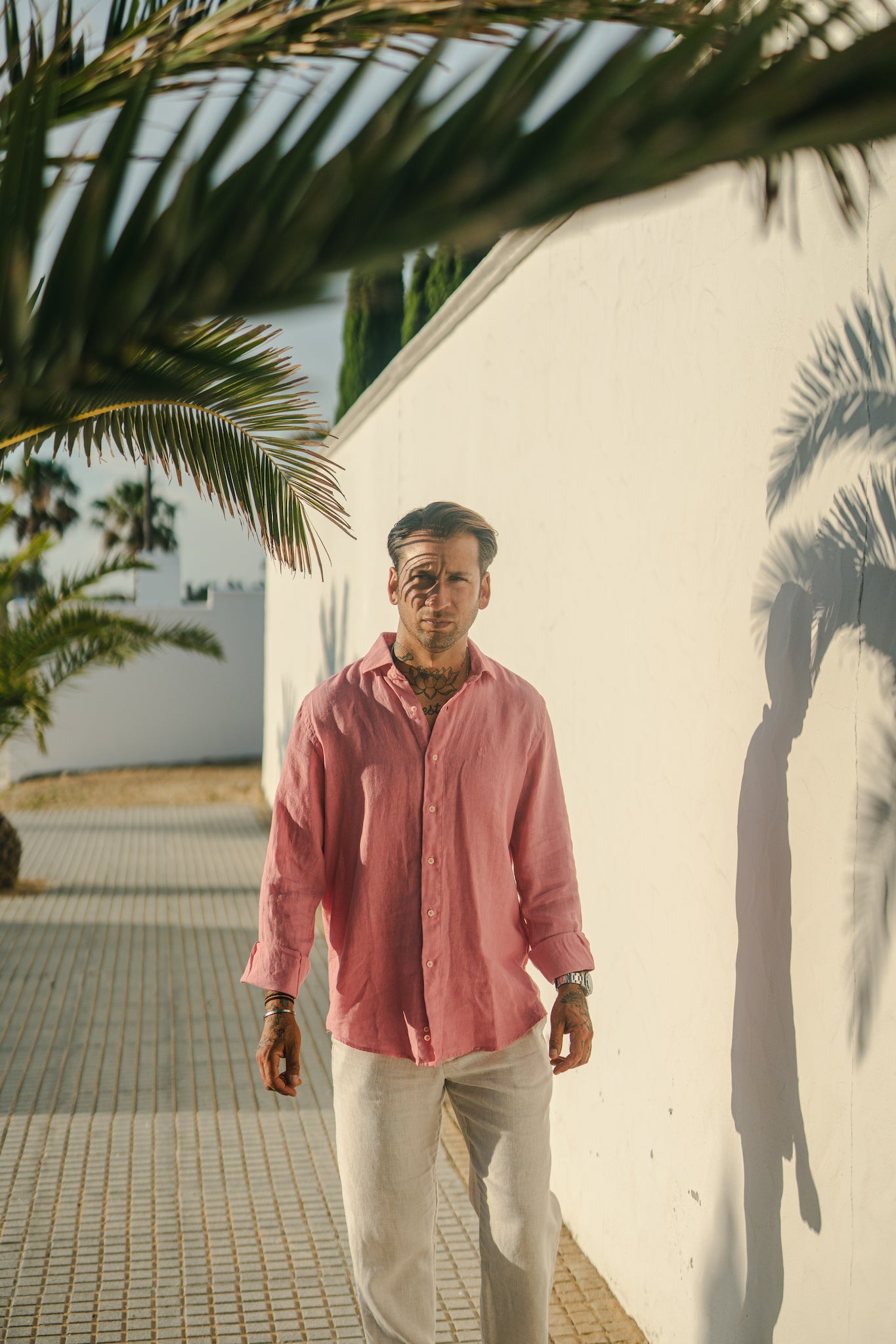 CAMISA LINO ROSA